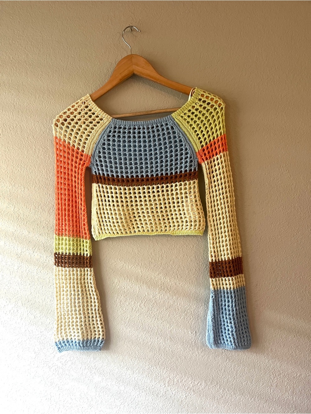Urban Outfitters Light Blue Knit Crop Top XS